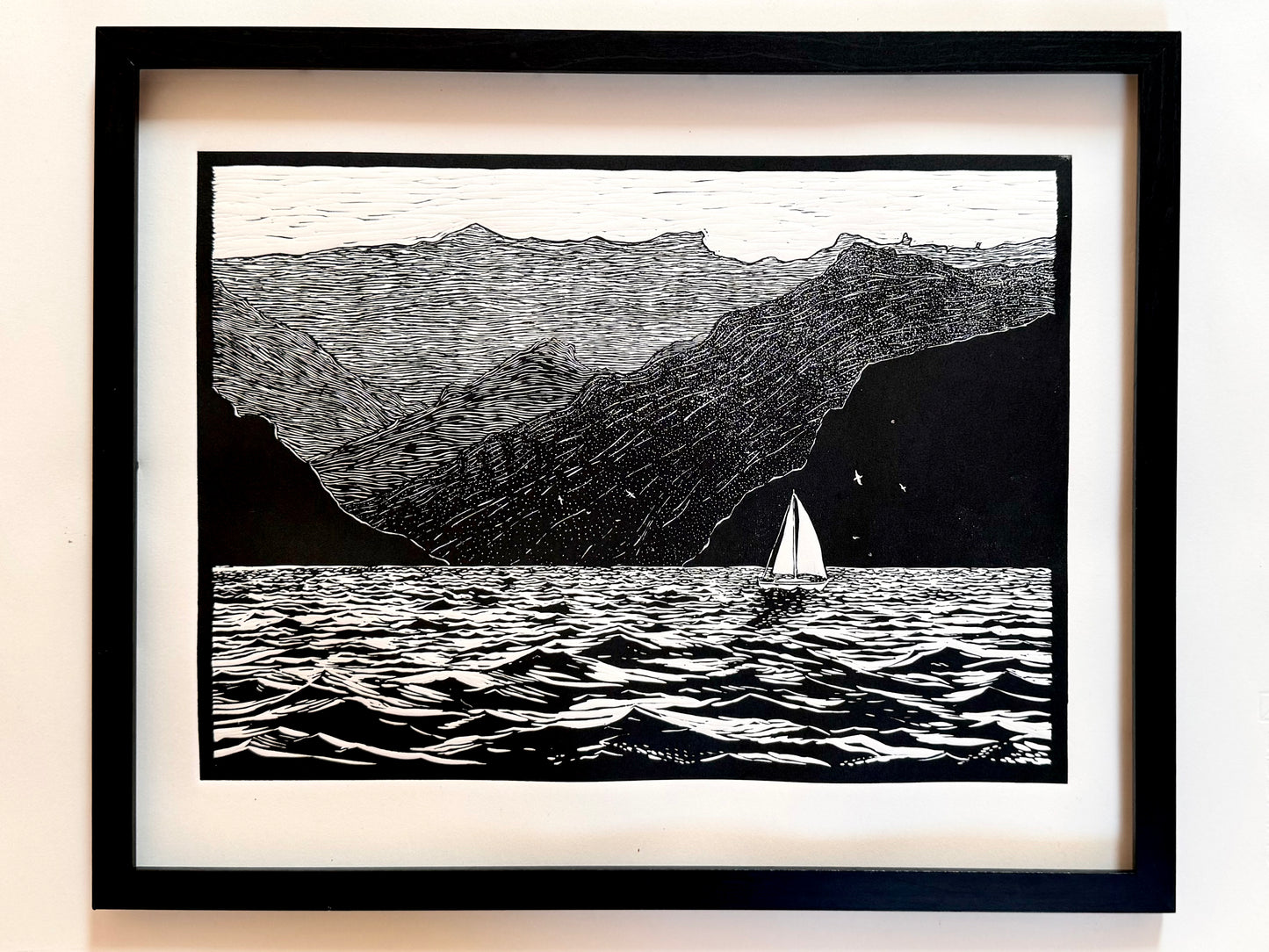 Linoryt pt. „La Gomera" 40x50 cm
